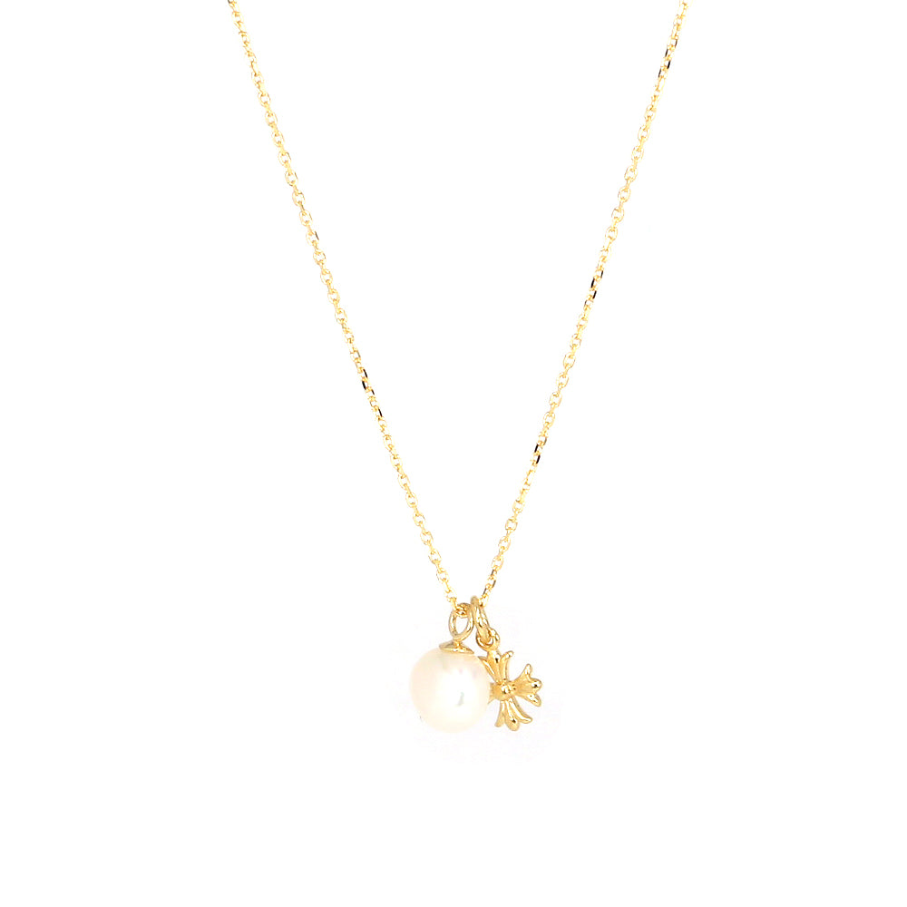 ASCELLA PEARL CROSS PENDANT NECKLACE